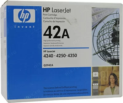 Картридж HP Q5942A (№42A) BLACK  для  HP  LJ 4250/4350 серии