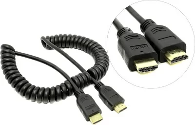 Greenconnection GC-HMMIC01-3m Кабель HDMI to HDMI (19M  -19M)  3м ver1.4  спиральный