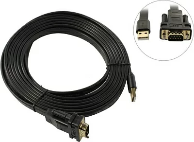 [NEW] Greenconnect <GCR-UOC5M-BCG-3.0m>  Кабель-адаптер USB  AM  --> COM9M 3м