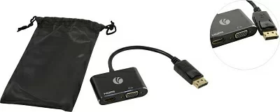 VCOM CG640M Кабель-адаптер DisplayPort (M)-> HDMI 19(F)/VGA (15F)