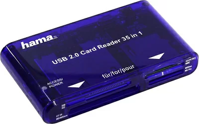 Картридер Hama 55348 USB2.0 CF/xD/MMC/SDXC/microSDXC/MS(/PRO/Duo) Card  Reader/Writer