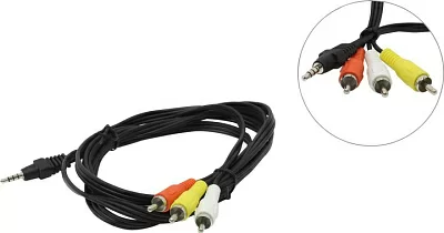 Telecom TAV4545-2M Кабель Jack3.5-M -->  3RCA-M 2м