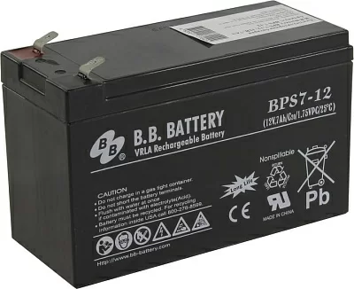 Аккумулятор B.B. Battery BPS7-12 (12V 7Ah) для  UPS