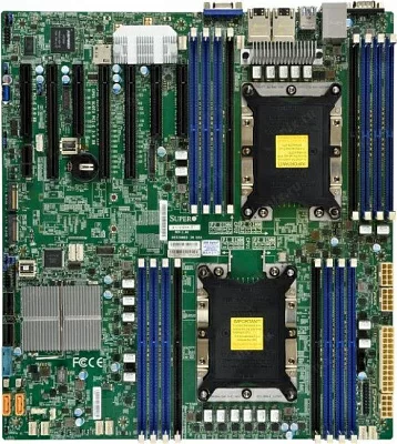 Мат. плата SuperMicro X11DPH-I (RTL) Dual LGA3647 C621 3xPCI-E DSub 2xGbLAN  SATA RAID E-ATX 16DDR4