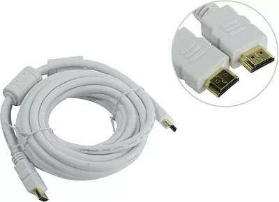 AOpen ACG711DW-5м Кабель HDMI to HDMI (19M -19M)  5м  2 фильтра  ver2.0