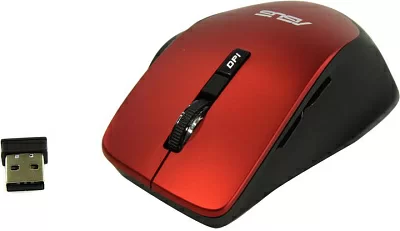 Манипулятор ASUS Wireless Optical Mouse WT425 Red (RTL)  6btn+Roll 90XB0280-BMU030