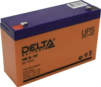 Аккумулятор Delta HR 6-15 (6V 15Ah) для UPS