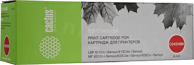 Картридж Cactus CS-C045HBK Black для  Canon LBP LBP611Cn/613Cdw MF631Cn/633Cdw/635Cx