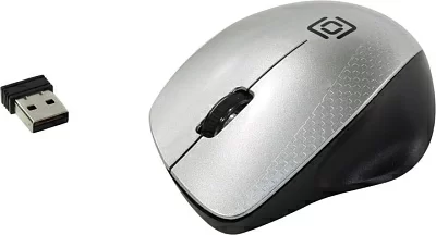 Манипулятор OKLICK Wireless Optical Mouse 695MW Black&Silver  (RTL) USB 3btn+Roll 1061647