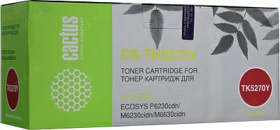 Картридж Cactus CS-TK5270Y Yellow  для  Kyocera Ecosys P6230cdn/M6230cidn/M6630cidn