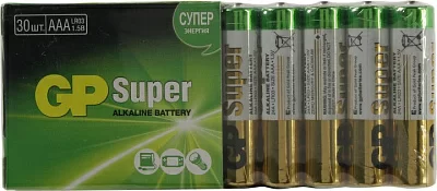 Элемент питания GP Super 24A-2CRVS30 (LR03) Size AAA 1.5V щелочной  (alkaline)  уп.30шт