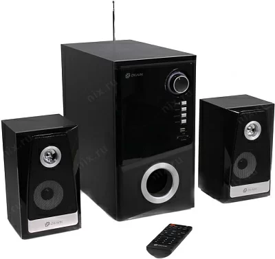 Колонки OKLICK OK-442 Black (2x15W+35W дерево Bluetooth USB SD FMПДУ) 1148941