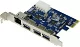 Контроллер Orient VA-3U3A88PE (OEM) PCI-Ex1 USB3.0 3 port-ext + LAN UTP 1000Mbps