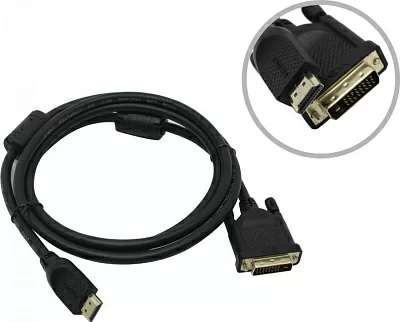 VCOM CG484GD-1.8m Кабель HDMI to DVI-D (19M  -25M)  1.8м 2  фильтра