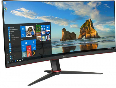 34" ЖК монитор AOC CU34G2/BK Black&Red(Curved LCD 3440x1440  HDMI DP USB3.0 Hub)