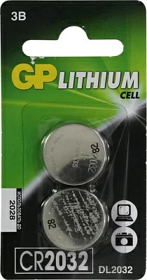 Элемент питания GP Lithium Cell CR2032-2 (Li  3V) <уп. 2 шт>