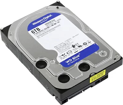 Жёсткий диск HDD 6 Tb SATA 6Gb/s Western Digital Blue WD60EZAZ 3.5" 5400rpm 256Mb