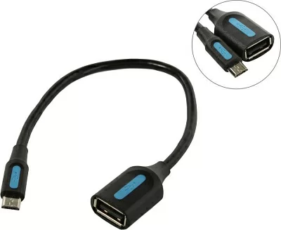 Vention CCUBB Кабель-адаптер USB2.0 AF -->  micro-B OTG  0.15м