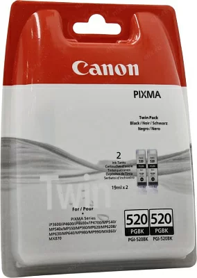 Чернильница Canon PGBK-520BK Black (twin)  для PIXMA IP3600/4600 MP540/620/630/980