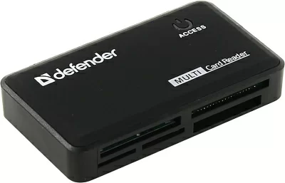 Картридер Defender Optimus 83501 USB2.0 CF/xD/MMC/RSMMC/SDHC/microSDHC/MS(/PRO/Duo/M2)  Card Reader/Writer