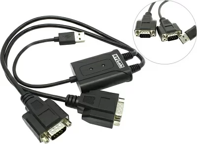 Контроллер STLab U-700 (RTL) USB AM-->2xCOM9M 0.53м