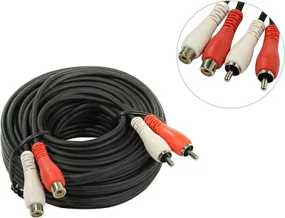 Hama 122279 Кабель удлинительный 2RCA-F -- 2RCA-M 10м