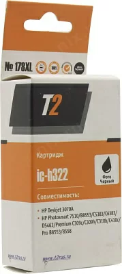 Картридж T2 ic-h322 (№178XL) Photo Black для HP DJ  3070A PS  7510/B8553/C5383/C6383/D5463