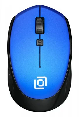 Манипулятор OKLICK Wireless Optical Mouse 488MW Black&Blue (RTL) USB 4btn+Roll 1196569