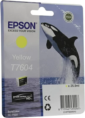 Картридж T7604 <C13T76044010> Yellow для Epson SureColor  SC-P600