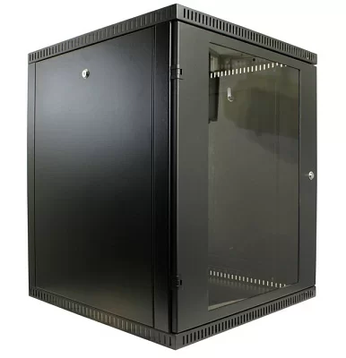 NT WALLBOX 15-66 B Шкаф 19" настенный чёрный 15U 600x650  дверь стекло-металл