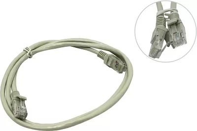 Кабель Patch Cord  UTP кат.5e 1м серый