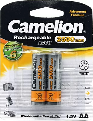 Аккумулятор Camelion NH-AA2500-2 (1.2V 2500mAh) NiMH Size "AA" уп.2 шт