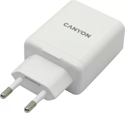 CANYON CNE-CHA20W Зарядное устройство  USB-C  (Вх. AC100-240V  Вых.DC5/9/12В20WUSB-C)