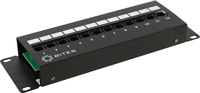 Коммутационная панель Patch Panel 10" 2U UTP 12 port кат.5e настенная  5bites PPU55-08W разъём KRONE&110 (dual IDC)