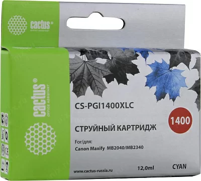 Картридж Cactus CS-PGI1400XLC Cyan  для Canon  MB2040/2340