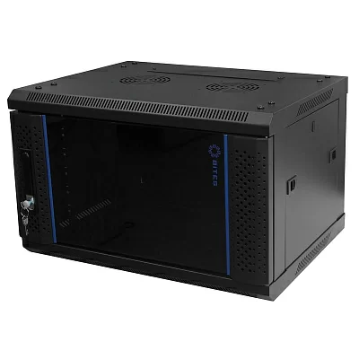 5bites <TC6403-12B> Шкаф настенный  телекоммуникационный чёрный 12U 600x450