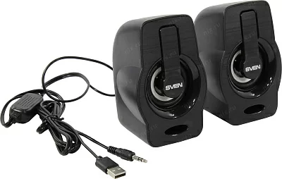 Колонки SVEN 255 Black (2x3W RGB питание от  USB)