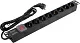 Exegate ServerPro PDU-19H804 Al-8S-EU2.5-SW EX280843RUS Блок силовых розеток 19"  чёрный  1U 8  евророзеток