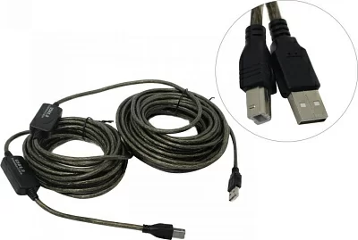 Кабель активный с усилителем USB 2.0 A-->B  15м