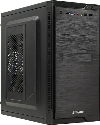 Корпус Miditower  Exegate QA-412U Black MicroATX 450W  (24+4+6/8пин) EX272746RUS