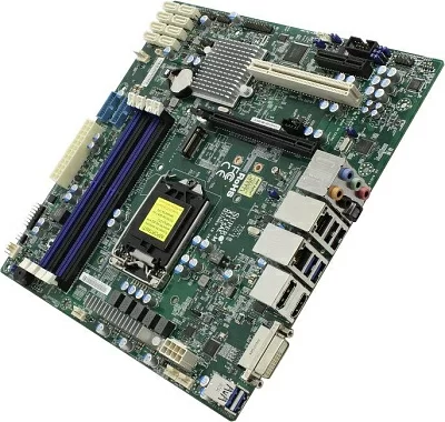 Мат. плата SuperMicro X11SAE-M (RTL) LGA1151 C236 PCI-E DVI 2xGbLAN  SATA  RAID MicroATX 4DDR4