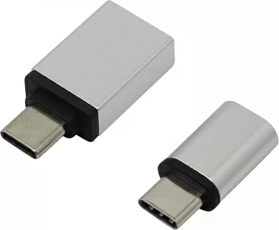 Ginzzu GC-885S Адаптер USB AF --> USB-C OTG + microUSB BF --> USB-C