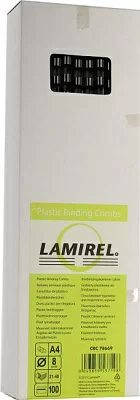 Lamirel CRC78669 Пластмассовые гребёнки для переплёта (Black A4 d=8мм уп.100 шт)