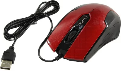 Манипулятор QUMO Optical Mouse Office M14 Red (RTL) USB 3btn+Roll 24132