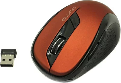 Манипулятор QUMO Wireless Optical Mouse Office Line Red M62  (RTL)  USB 6btn+Roll  беспроводная