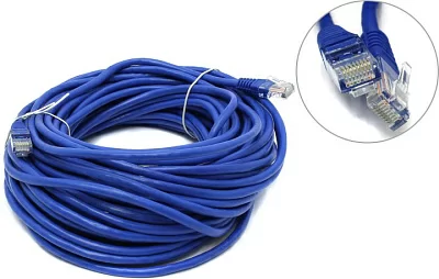 Кабель Patch Cord UTP кат.5e 20м  синий