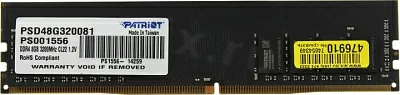 Модуль памяти Patriot Signature Line PSD48G320081 DDR4  DIMM  8Gb PC4-25600 CL22