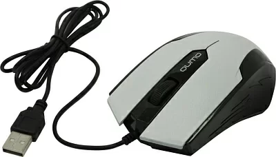 Манипулятор QUMO Optical Mouse Office M14 White (RTL) USB  3btn+Roll 24131