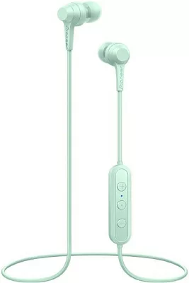 Гарнитура вкладыши Pioneer SE-C4BT-GR зеленый  беспроводные  bluetooth (шейный обод)