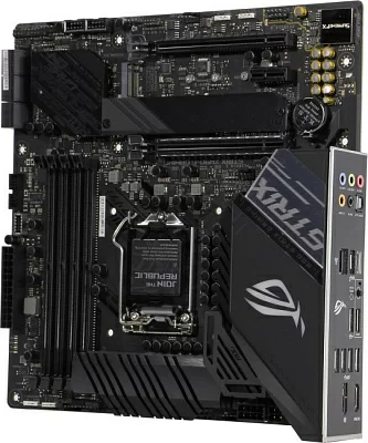 Мат. плата ASUS ROG STRIX Z490-G GAMING (RTL) LGA1200 Z490 2xPCI-E HDMI+DP GbLAN SATA  MicroATX 4DDR4